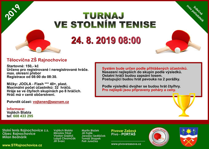 turnaj stolní tenis 2019