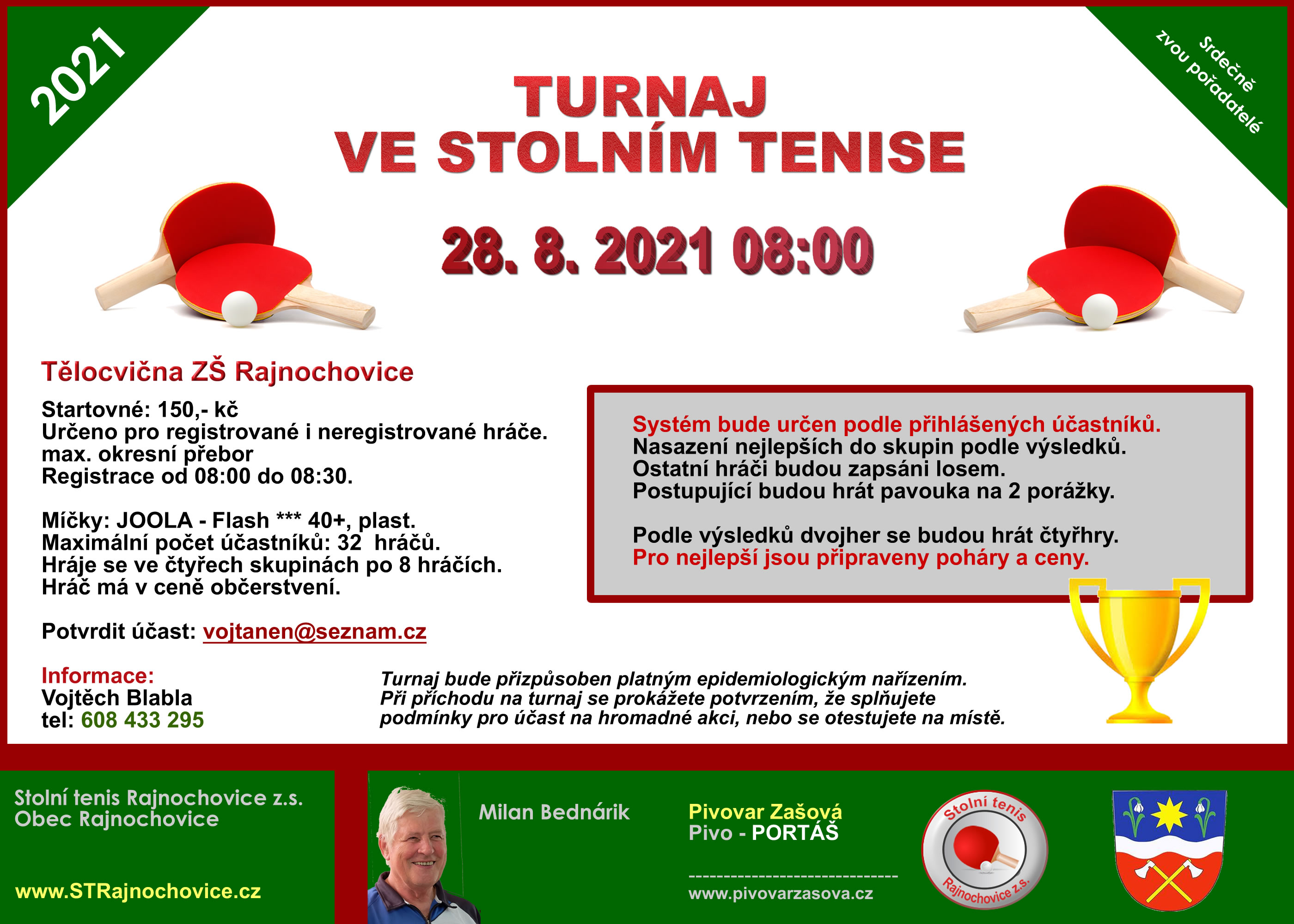 stolní tenis ping pong turnaj 2021